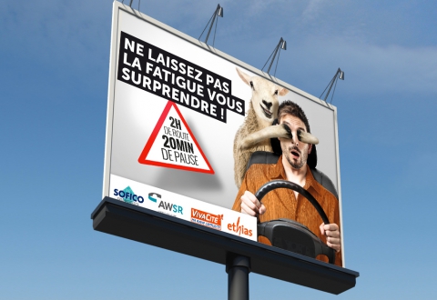 Campagne d’affichage de sensibilisation à la sécurité routière